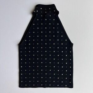 Zara Studded Turtleneck Tank Top